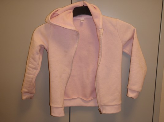 Roze vest met capuchon 122-128
